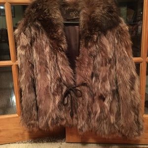 Fur coat, vintage raccoon ladies jacket
